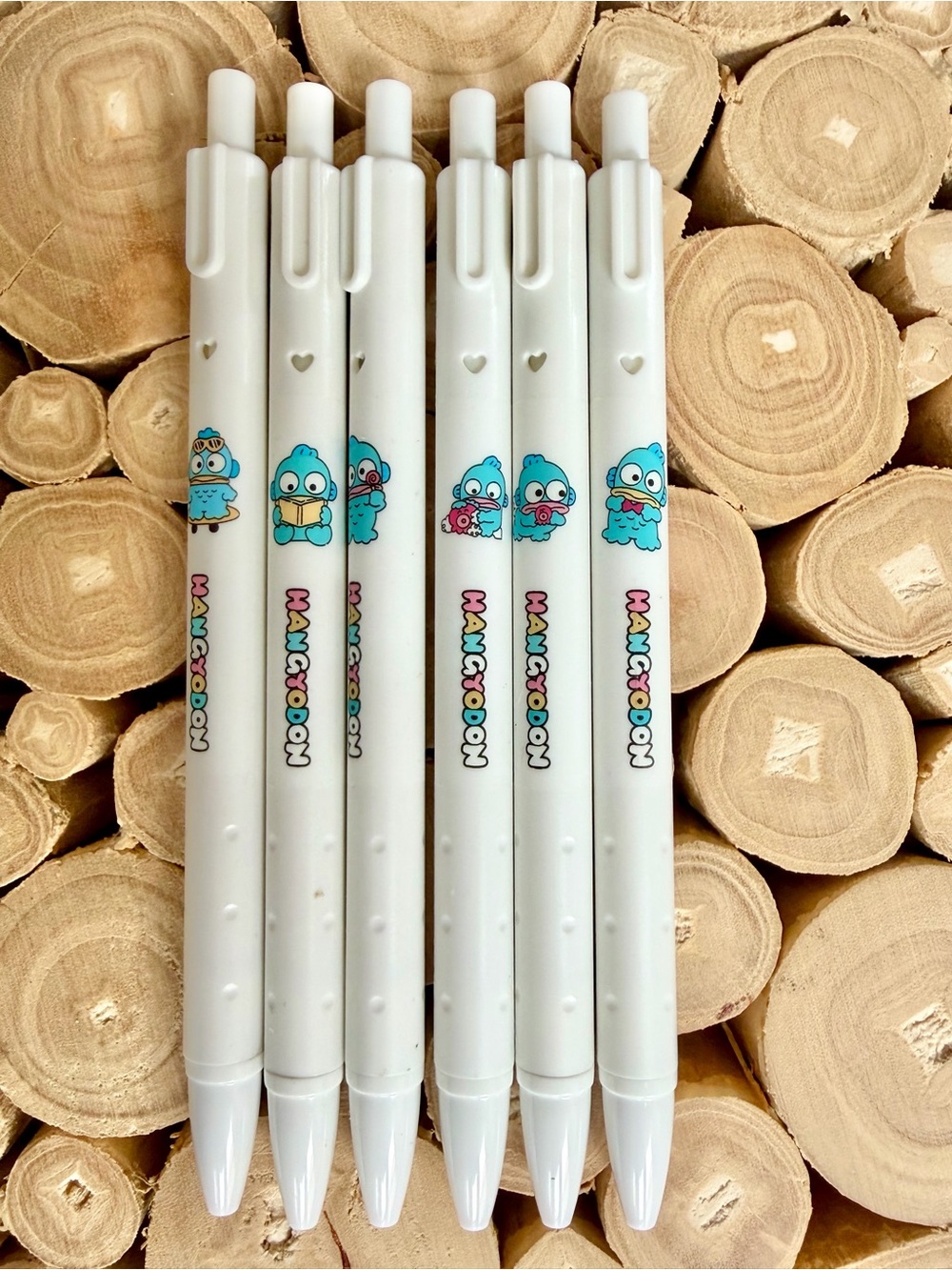 Sanrio Hangyodon Character Black Ink 0.5mm Pens - 6 Pack